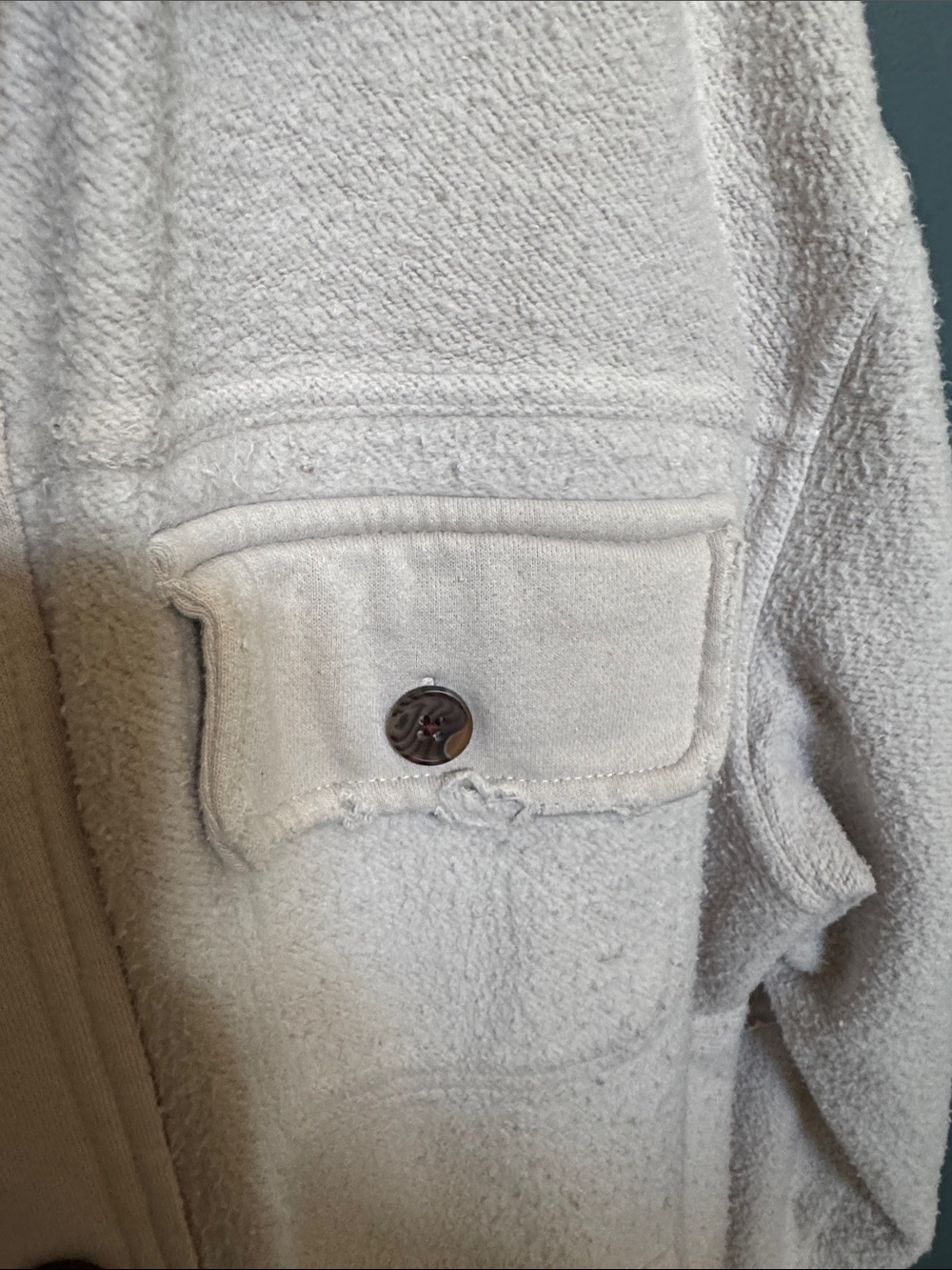 Cream Button-Up Shacket - Picture 3 of 5